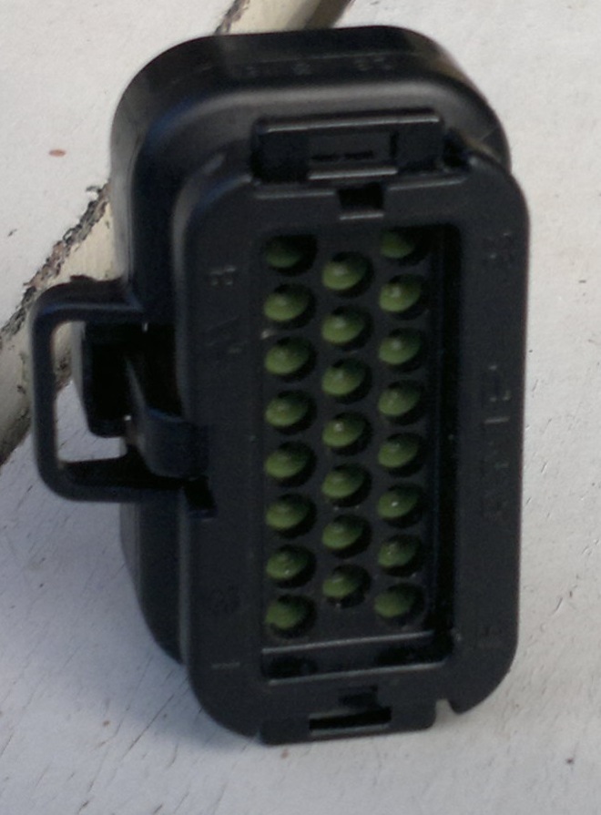 Rear of the AMPseal connector