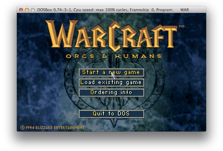 Warcraft: Orcs and Humans on OS X