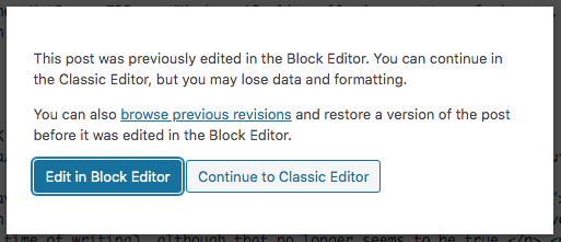 Stopping the Block Editor